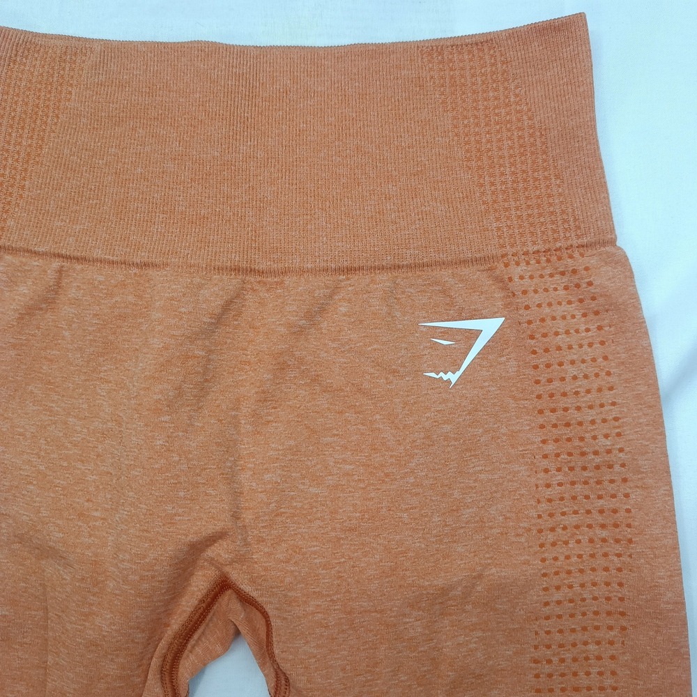 Gymshark Vital Seamless Leggings‎ Orange Marl High Waisted Yoga Pants XS/S